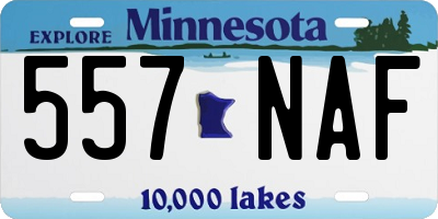 MN license plate 557NAF