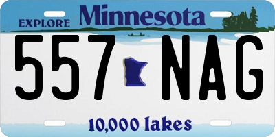MN license plate 557NAG
