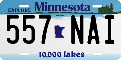 MN license plate 557NAI