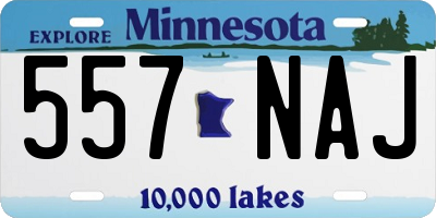MN license plate 557NAJ