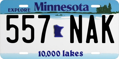 MN license plate 557NAK