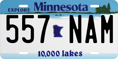 MN license plate 557NAM