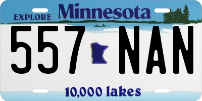 MN license plate 557NAN