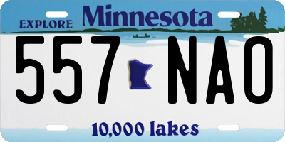 MN license plate 557NAO