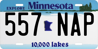 MN license plate 557NAP