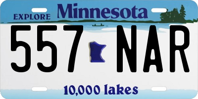 MN license plate 557NAR
