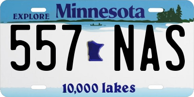 MN license plate 557NAS