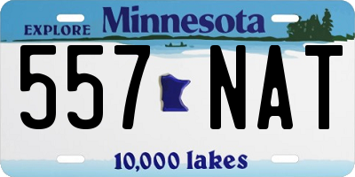 MN license plate 557NAT
