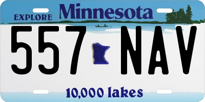 MN license plate 557NAV