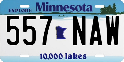 MN license plate 557NAW