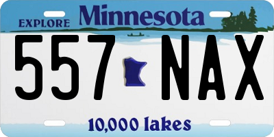 MN license plate 557NAX