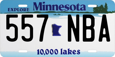 MN license plate 557NBA