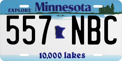 MN license plate 557NBC