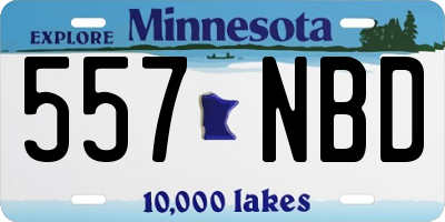 MN license plate 557NBD