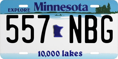 MN license plate 557NBG