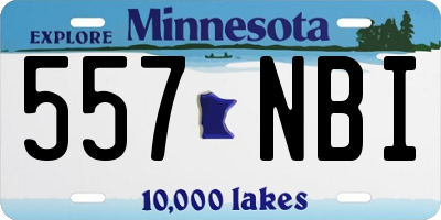 MN license plate 557NBI