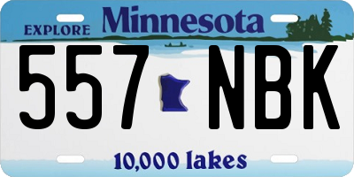 MN license plate 557NBK