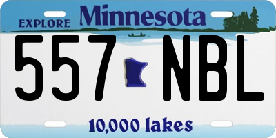 MN license plate 557NBL