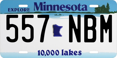 MN license plate 557NBM