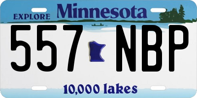 MN license plate 557NBP