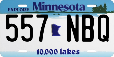 MN license plate 557NBQ