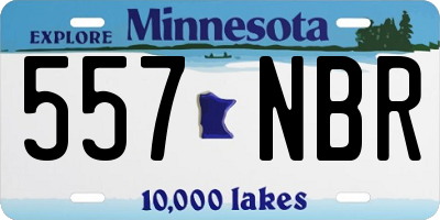 MN license plate 557NBR