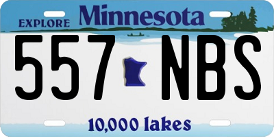 MN license plate 557NBS