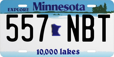 MN license plate 557NBT