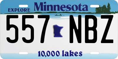 MN license plate 557NBZ