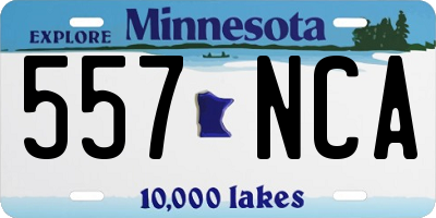 MN license plate 557NCA