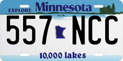 MN license plate 557NCC