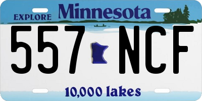 MN license plate 557NCF
