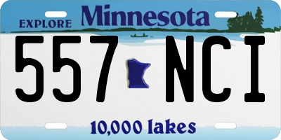 MN license plate 557NCI