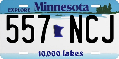 MN license plate 557NCJ