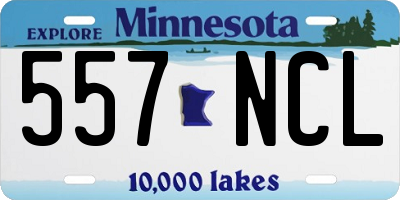MN license plate 557NCL