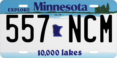 MN license plate 557NCM