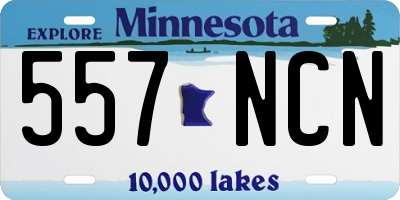 MN license plate 557NCN