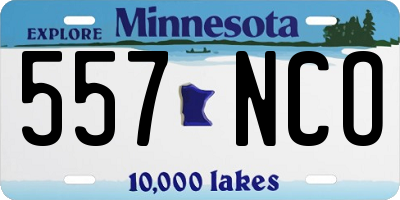 MN license plate 557NCO