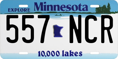 MN license plate 557NCR