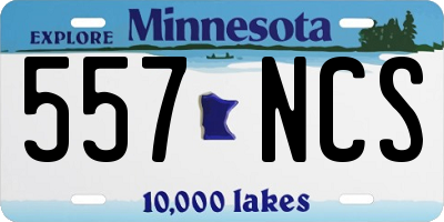 MN license plate 557NCS