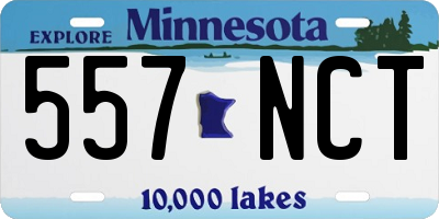 MN license plate 557NCT
