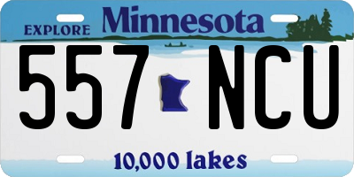 MN license plate 557NCU