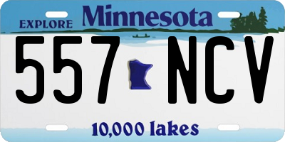 MN license plate 557NCV