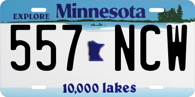 MN license plate 557NCW