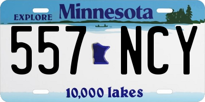 MN license plate 557NCY
