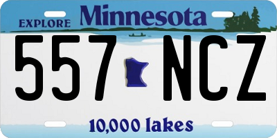 MN license plate 557NCZ