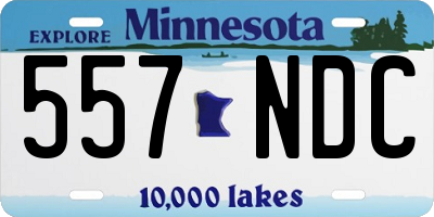 MN license plate 557NDC