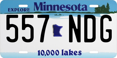MN license plate 557NDG