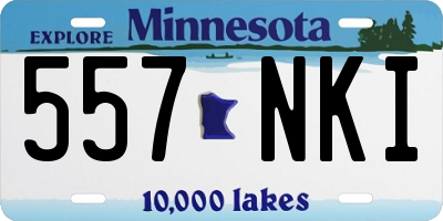 MN license plate 557NKI