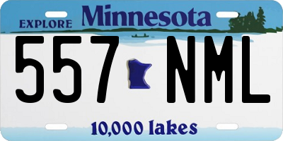 MN license plate 557NML